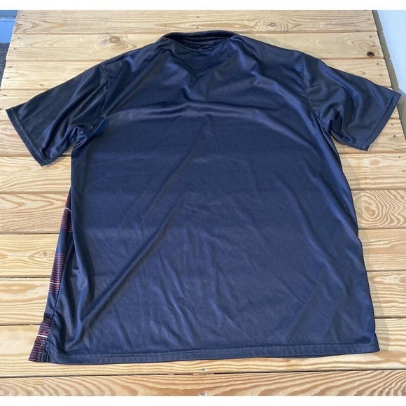 Boombah Stripe Polo Golf Shirt Size 2XL Men’s Black Red Short Sleeve - Picture 2 of 5